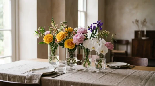 Elegant floral arrangement celebrating milestone birthdays with seasonal blooms